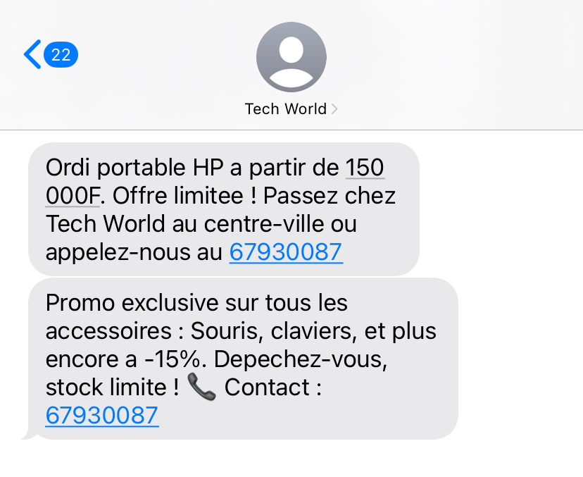 Campagne SMS 5